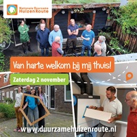 Tijdens de Duurzame Huizen Route kun je bij anderen kijken hoe zij hun huis verduurzaamd hebben