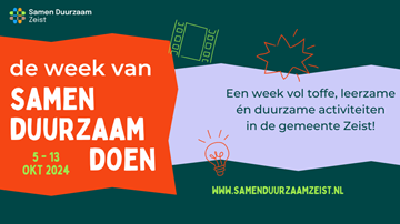 Banner van de week van Samen Duurzaam Doen in Zeist